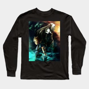 Sephiroth and cloud Long Sleeve T-Shirt